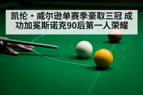 凯伦·威尔逊单赛季豪取三冠 成功加冕斯诺克90后第一人荣耀